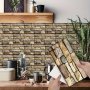 10-METER Roll Of Yellow Brick Pattern Peel & Stick Wallpaper - Waterproof Oil-resistant Pvc For Easy Diy Home Decor In Living Room Bedroom Kitchen