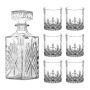 Mikaco Whiskey Decanter Set With 6 Glasses-glass Bottle & Tumblers