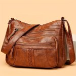 Casual Vintage Hobo Shoulder Bag Solid Color Crossbody Bag Classic Purse For Shopping
