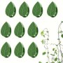 10PCS Green Plastic Plant Climbing Wall Fixture Clips - Self-adhesive Fixing Hooks For Pothos Vine And Garden Decoration