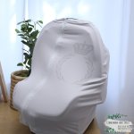 Car Seat Cover White Crown