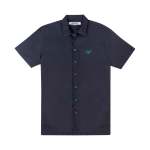 Mens Sea Bowling Shirt - - Navy XL