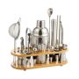 23 Piece Stainless Steel Cocktail Shaker Boston Cocktail Set Bar Tools