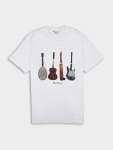 Ben Sherman Jumble Guitar Tee Shirt - White - White XXL