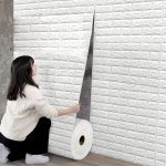 Ps Foam 3D Brick Wallpaper Sticker - 50.04CM X 5.0METER Self-adhesive Waterproof Moisture-proof Wall Decor For Bedroom Renovatio