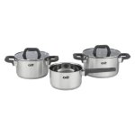 Stainless Steel Casserole Cookware Pot Set 5 Piece