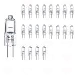20 Pack Dimmable G4 Halogen Light Bulbs 20W Bipin G4 Replacement Lamp Bulbs