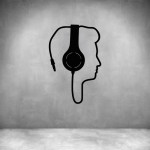 Earphones On World Off - Rust Coat L 660 X H 1000MM