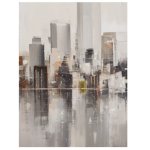 Reflection Abstract Cityscape 2 Painting Wall Art Canvas 900 X 1200