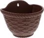 Wall Hanging Planter Woven Rattan Flowerpot For Indoor Outdoor Balcony