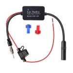 12V Universal Car Automobile Fm/am Radio Signal Amplifier Anti-interference Car Antenna Fm Booster Amp Windshield Mounted Automo