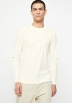 Mens Core Long Sleeve Tee Henley-blanc De Blanc