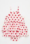 PoP Candy Printed Tiered Dress - Red & White