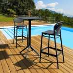 Marcel Polypropylene Bar Stool - Black