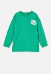 Cotton On Scout Long Sleeve Tee - Green Splash & Grow With The Flow