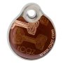 Rogz Pet Products Rogz Id Tagz Small 27MM Self-customisable - Instant Resin Tag - Mocha Bone