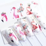 5 Pcs Cute Animals Nail Stickers Water Decals Watermark Decoration STZ660