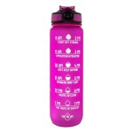 The Classic Motivational Time Marker Water Bottle Hot Pink