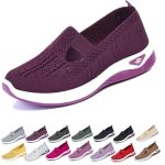 Orthopedic Shoes For Women Wide Width Breathable Walking Comfortable Slip On Non Slip Food Service Lightweight Arch Support Snea