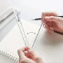 1PC Creative Transparent Acrylic Folding Ruler With Scale Suitable For School Supplies Office Supplies And Stationery.