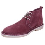 Bata Mens Safari Boot Nubuck Burgundy - UK 10