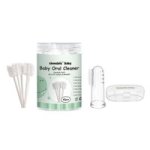 Baby Silicone Finger Toothbrush & Baby Oral Cleaning Swabs 42 Pieces