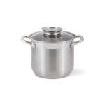 3LT Deep Stainless Steel Casserole With Lid Silver