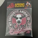 Braai & Beer Aprons Assorted Designs - My Favourite Animal Is Steak Khaki Brown