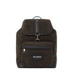 K traveller Faux Suede Backpack -fudge