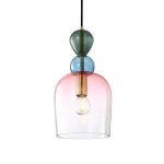Rainbow Glass Pendant Light - Pink Shadow