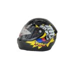 Kids Helmet - Black Pow Cartoon Helmet