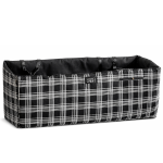 Car Hammock For Pets - Black Tartan Soft Interior Fabric Outer