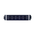5-WAY IEC-C13 Pwr With GST18 F m Plug 16A 250V Blk