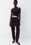 Ribbed Vest Top - Burgundy