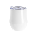White 12OZ Stainless Steel Stemless Wine Tumbler Includes: Slide Lid