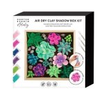 Hunter Studio Artistry Air Dry Clay Shadow Box – Succulents