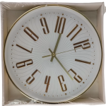 Wall Clock Gold Outer Rim With Gold Details