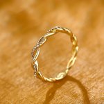 Fashion Intertwined Ring 14K Gold Plated Paved Micro Zirconia Silvery / Rosy / Golden Make Your Call Match Daily Outfits Party A