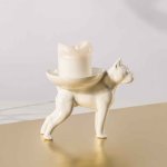 Bruno Bowl candle Holder - Gloss White