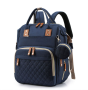 Multi-functional Baby Diaper Bag & Bed - Blue