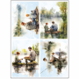 Tear Resistant Deco Print A6 Father And Son Fishing