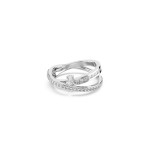 SWAROVSKI Hyperbola Ring Mixed Cuts White Mixed Metal Finish - 60