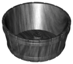 Parts Container Barrel Half Large With Axle Hole 64951 - Pearl Dark Grey