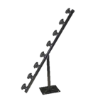 Fence Pole -8LINE Tpole Black Shield
