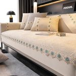 Yokqexz Couch Cushion Covers Safeguard Couch Protector For Dogsk Modern Simple Sofa Cover With Lace Edge Anti-slip Pet Mat Bed C