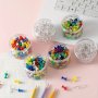 100PCS/BOX Colorful Nails Plastic Push Pins Cork Nails Large Head Nails Photo Wall Nails Drawing Nails