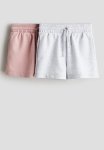 2-PACK Sweatshorts - Old Rose & Light Grey Marl