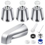 Enhon 3 Handle Shower Faucet Set Compatible With Pfister Verve Bath Tub Tool Shower Knob And Bathtub Faucet Fits 1 2" 3 4" Ips