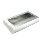 Shortbread Box With Window 170X90X30MM Silver