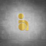 Wheelchair Sign D02 - Polished Brass